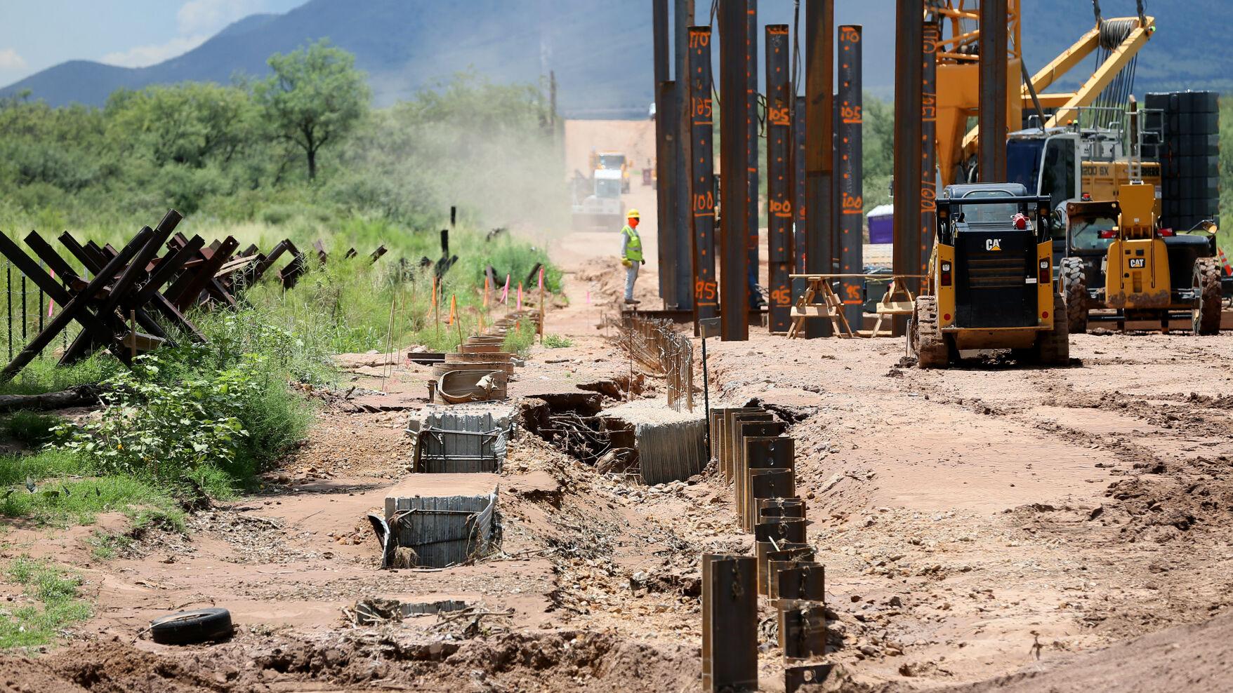 Photos: Monsoon Storm Washes out Border Wall Construction